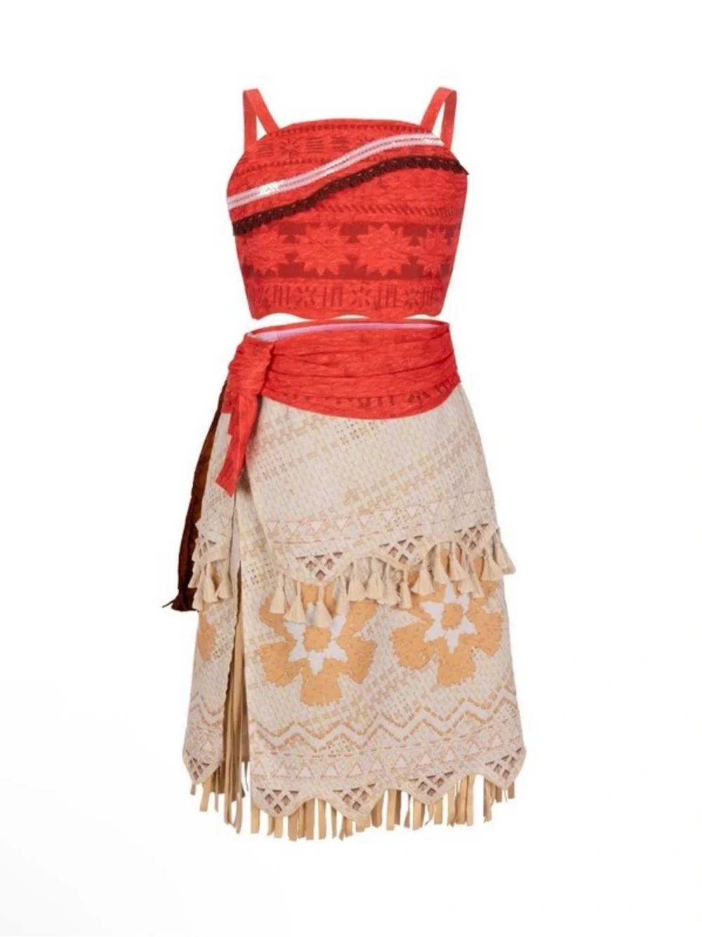 NWT Disney Moana Costume Girls Size 5/6 Dress Outfit Halloween Princess